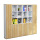 Ample Space Wooden Bookcase With Doors