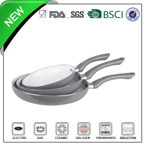 grey aluminum ceramic coating fry pan