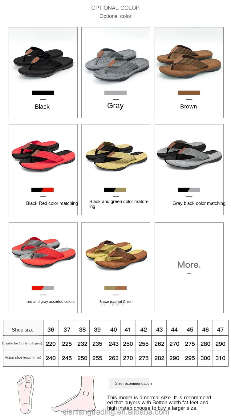 40-47 EVA soft sole lightweight flip flops Comfortable shoes Webbing sandals men's flip flops beach casual shoes for men