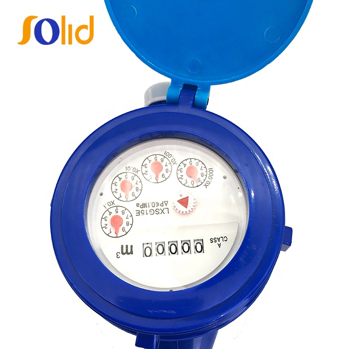 Dn15-50mm ABS Plastic Liquid Sealed Multi-jet Type Wet-Dial Mechanical Cold Water Meter