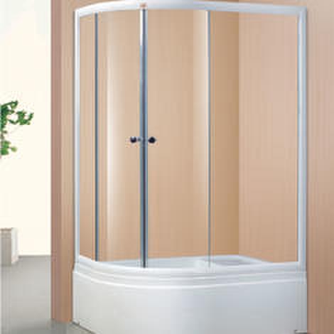 Oval Simple Champagne Aluminum Shower Room
