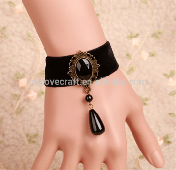 MYLOVE MLSL02 black crystal velvet bracelet wholesale