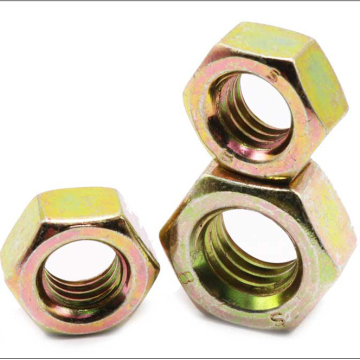 Non--standard Hexagon Thin Yellow Zinc Nut