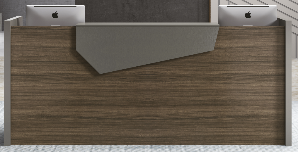 Balcão de recepção de escritório em dois tons Two-Tone Office Reception Counter