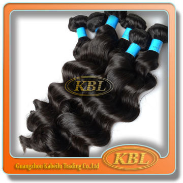 high quality Natural black virgin brazilian wet and wavy hair