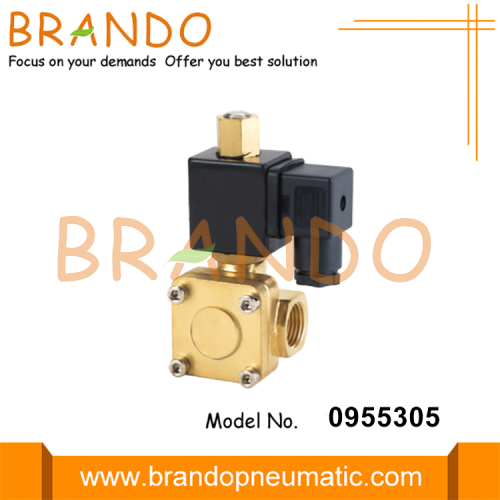 0955305 1/2 &#39;&#39; a 2 vie nessuna valvola a solenoid in ottone