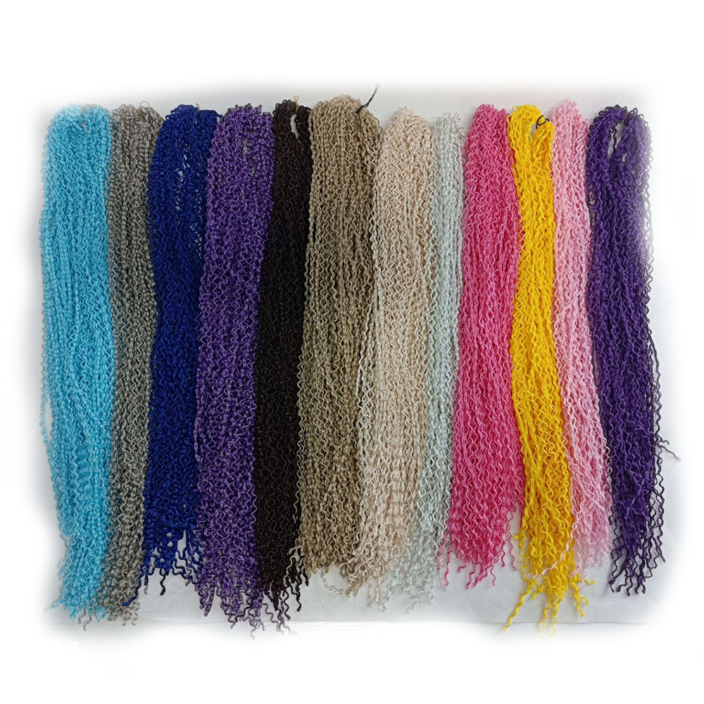 Zizi Braiding hair Micro Zizi Ombre Blonde Purple Blue Grey colors Synthetic Box Braids hair micro Zizi Crochet Braids Hair