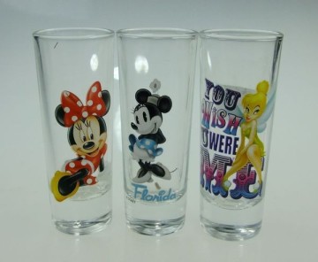 mickey shot glass hand painted shot glass