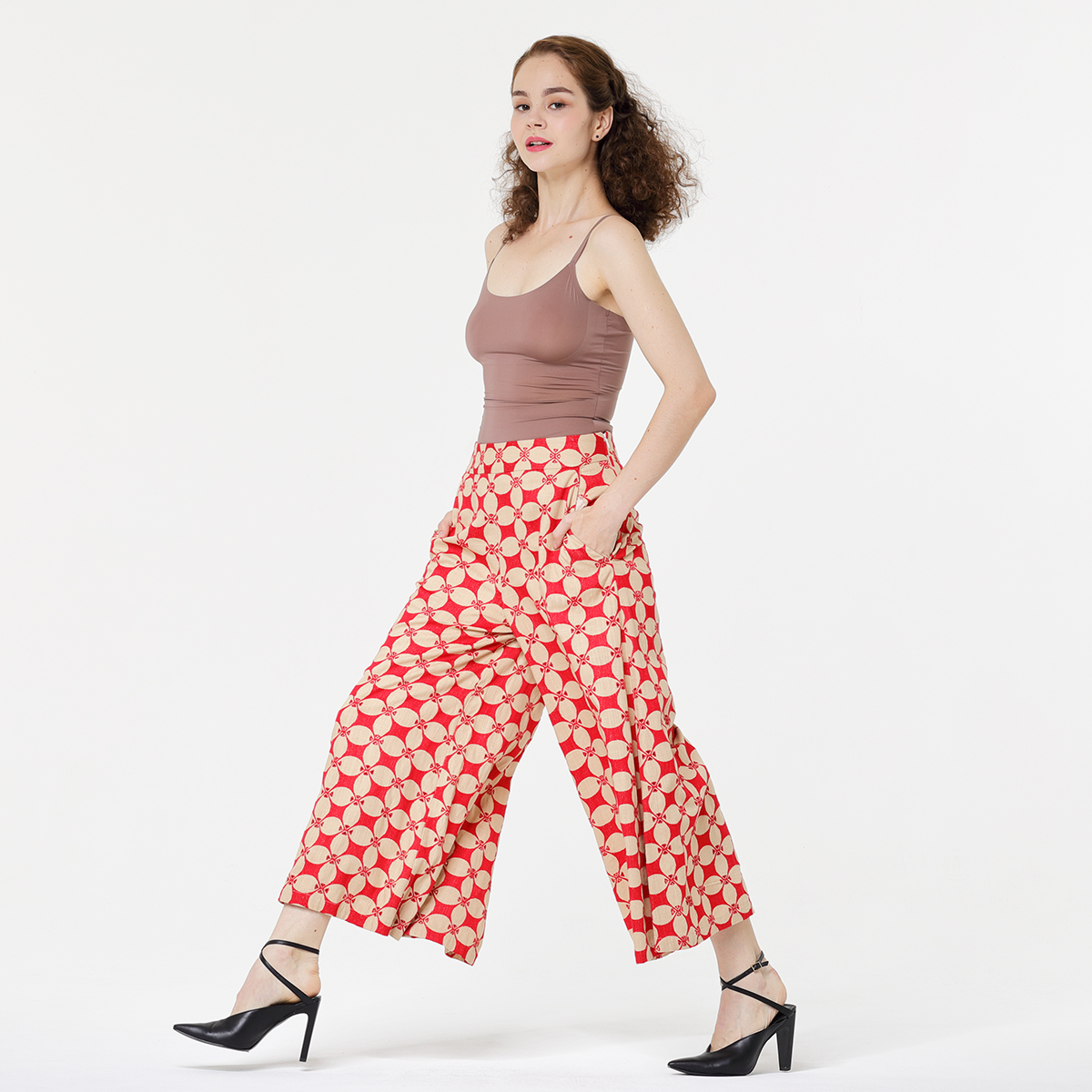 Embroidery Women's wide-leg pants Embroidery Women's wide-leg pants
