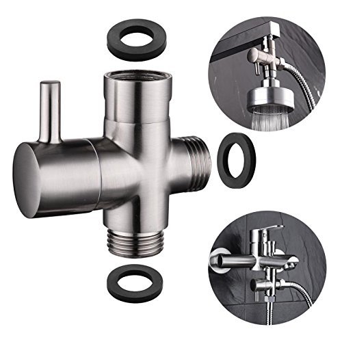 Three-way double handle stainless steel angle valve