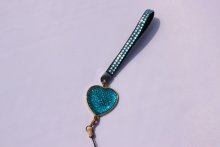 Custom Lovely Heart Mobile Phone Ornaments Decoration Lanyard For Iphone4