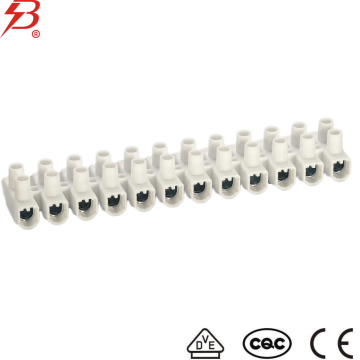 Polypropylene Terminal Block 12 Pole Steel Contacts