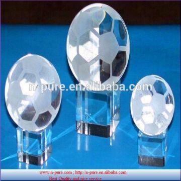 crystal football souvenir, crystal football with base crystal award