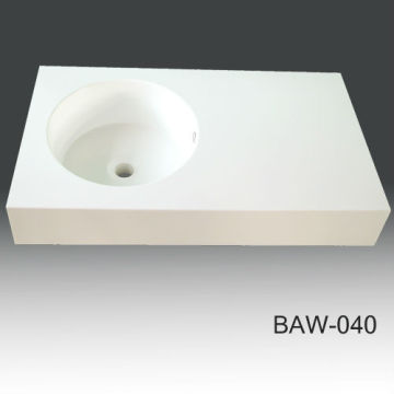 resin sink,acrylic solid surface hotel sink, hotel bathroom sink