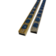 Diamond-Encrusted Tile Floor Trim with Aluminum Profile for Interior Decoration