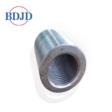 Building material parallel thread screw rebar coupler