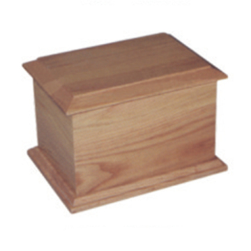 Simple design wooden funeal urn box