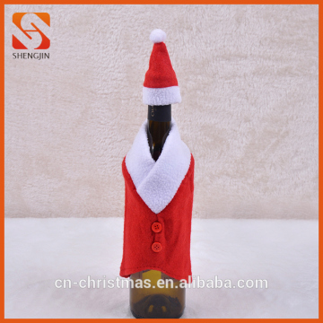 Christmas Decoration Red Santa Suit Wine Bottle Cover