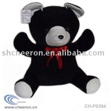 Black toy bear, Stuffed black bear, Plush black toy bear