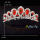 Red Rhinestone Crown Crystal Tiara For Wedding