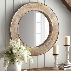 装飾的な木製の農家の壁鏡