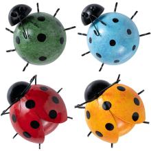 Metal Ladybugs Sculptures Wall Decor