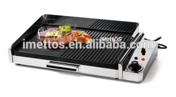 iMettos Cheap bbq smokers With Non-Stick Hot Plate