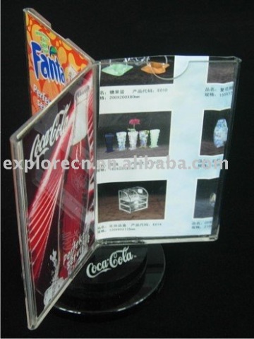 Menu holder acrylic display