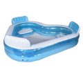 Piscina inflable en forma de respaldo del respaldo de la piscina familiar inflable