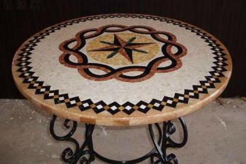 Indoor marble mosaic tile table top