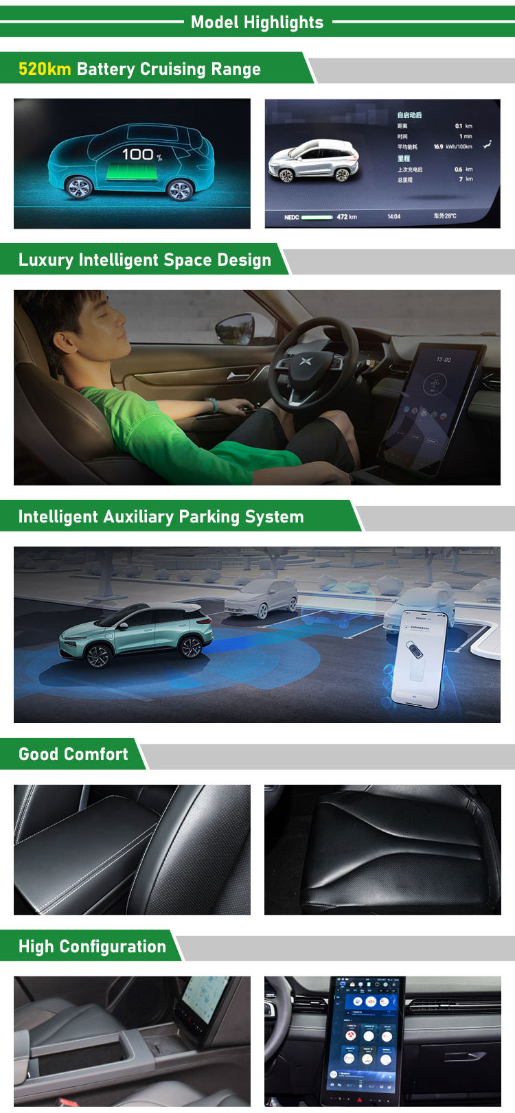 In Stock Xpeng G3i 520G Electric Car High Speed New Electric Vehicles xpeng g3 SUV High Speed Car xpeng Electric Car