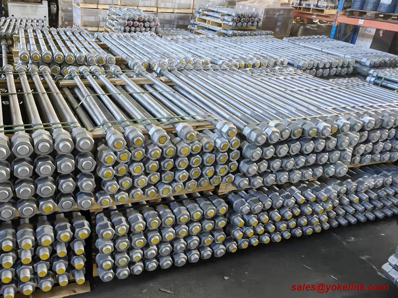 ASTM F1554 55-ös fokozatú horgonycsavar anyákkal