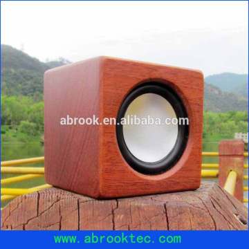 hand crafted portable mini speaker wood for mobile phone