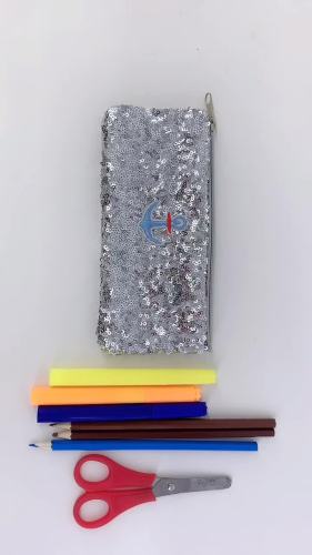 Custom Fashion Luxury Reversible Sequin Pencil Cases