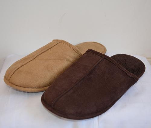 Open Microsuede dos pantoufles hommes