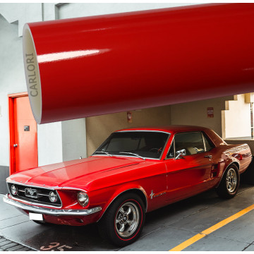 Super Gloss Ferrari Red Car Wrap vinil