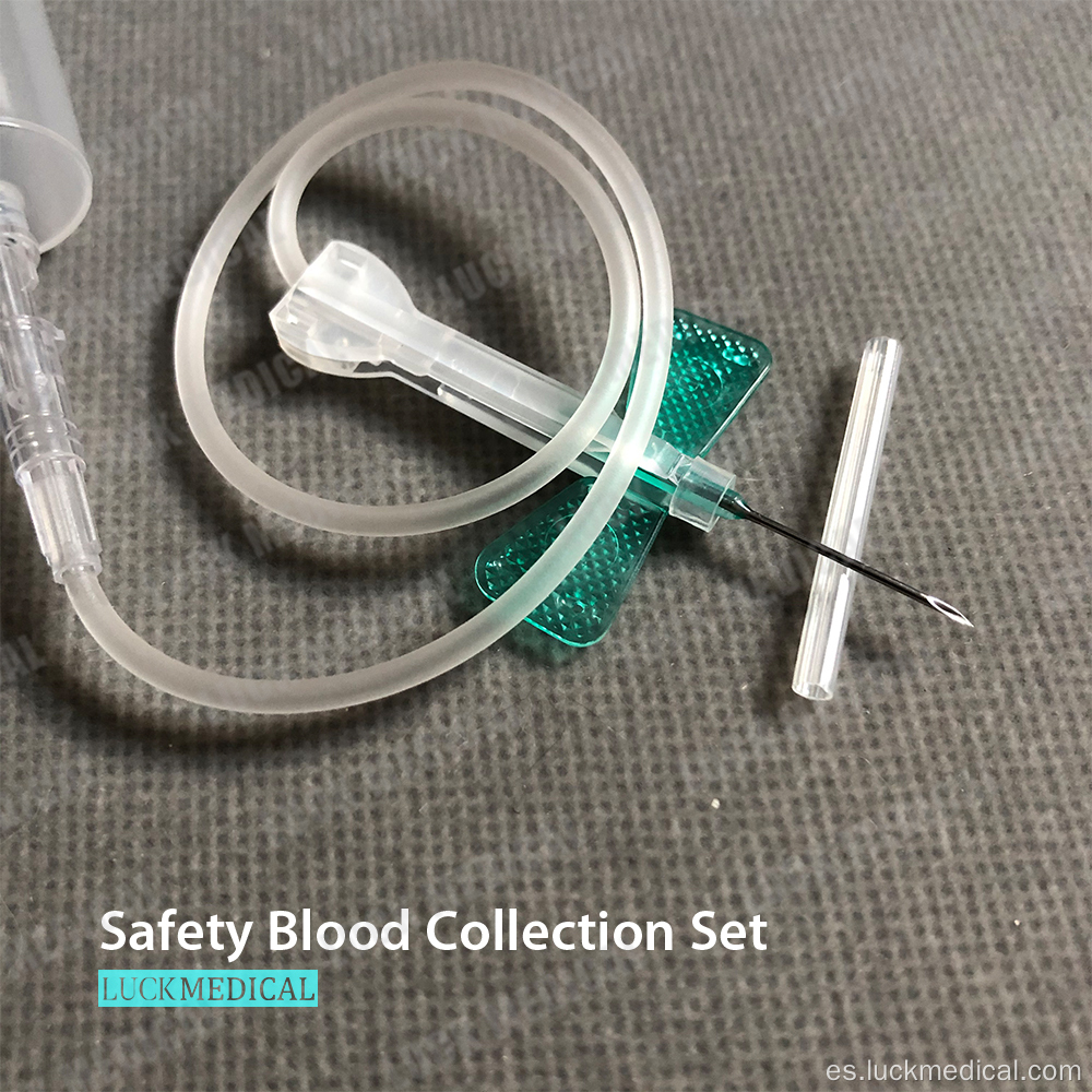 Conjunto de infusión de recolección de sangre de seguridad