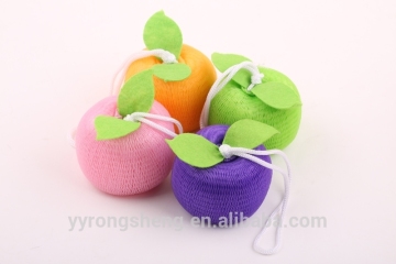 Mesh pouf bath sponge Apple-shaped bath sponge