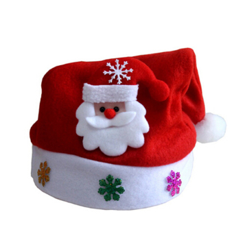 led lights decoration new red happy christmas hat santa hat for kids