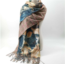 warm ladies winter fringe  designer scarf