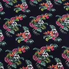 Floral Stretch Viscose Spandex Knitted Fabric