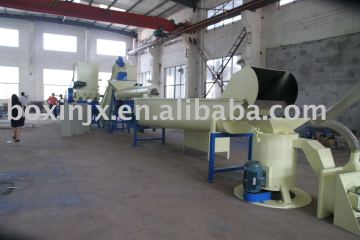 PET bottles crushing and recycling machine