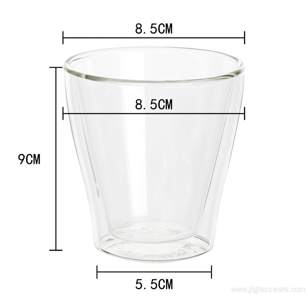 Handmade Double Wall Glass Cup For Coffee