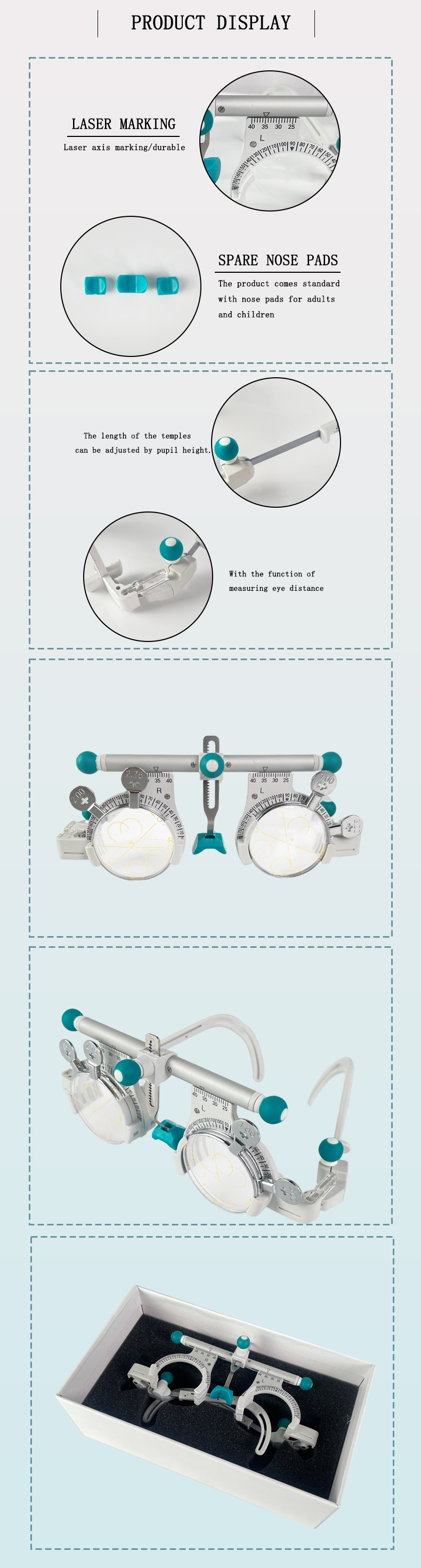 Optometry Instrument Adjustable Universal Progressive Trial Frame UTF-T4880J