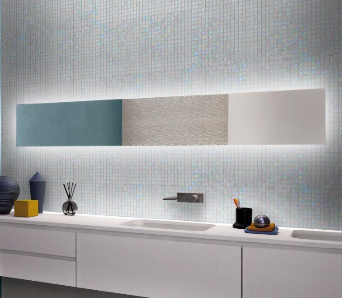 Duş duvar dekorasyonu için cam mozaik karo