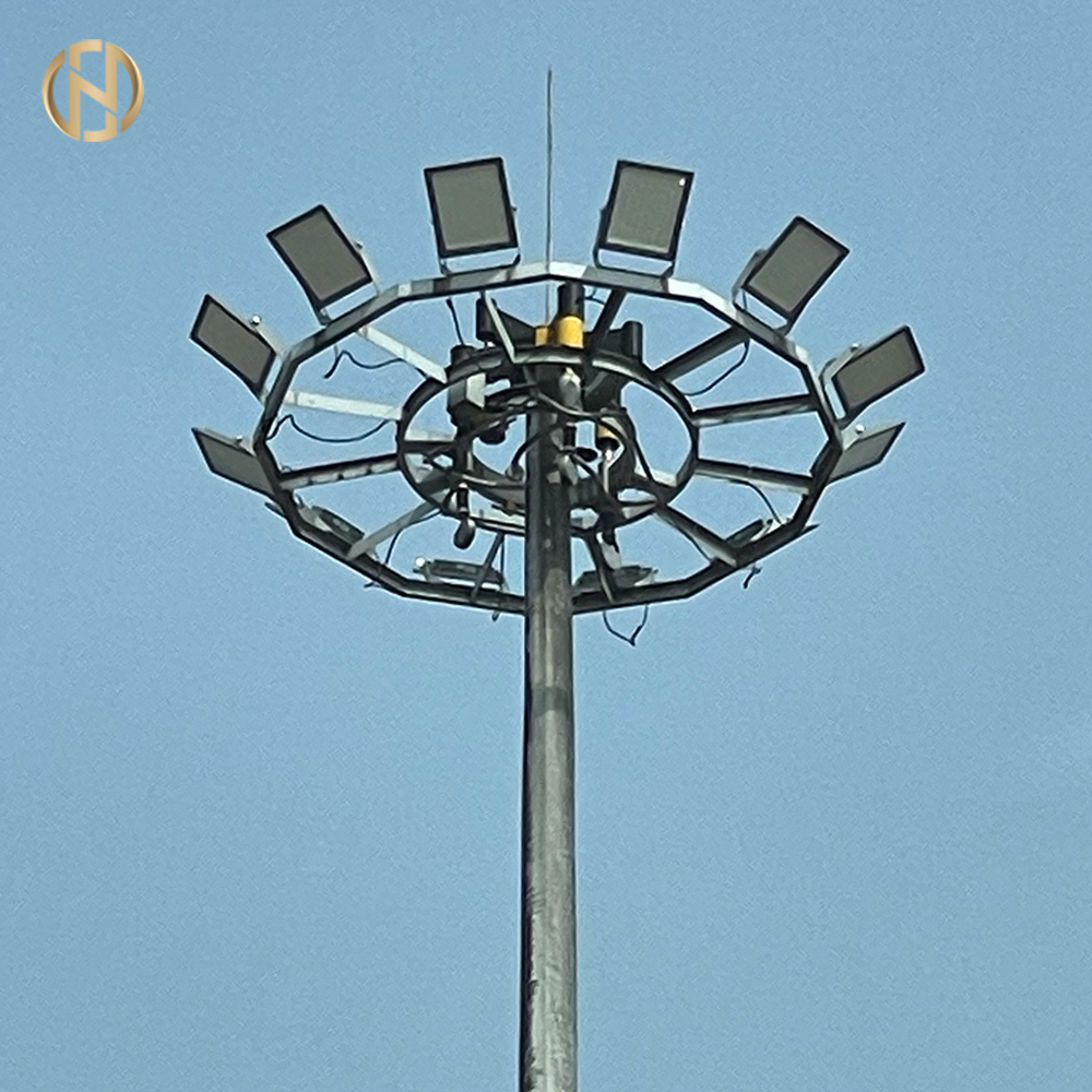 35M 40m သည် galvanized tubular lighting Tower