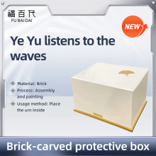 Handcrafted Brick-Carved Ashes Container for Collection