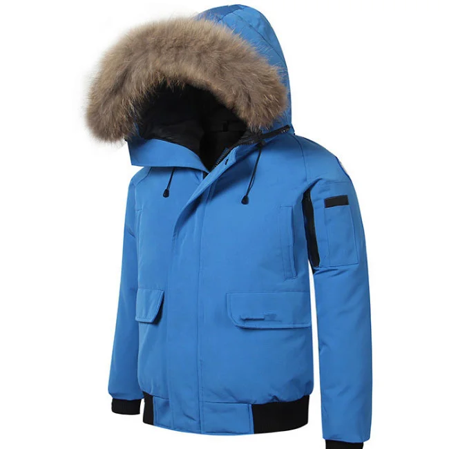 High Quality Women's Winter Fashion Fur Hooded Goose Down Jacket