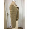 Jaqueta falsa shearling feminina