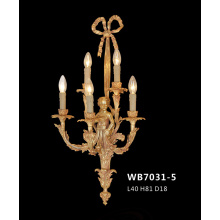 Lámpara de pared clásica de cobre amarillo de lujo (WB7031-5)